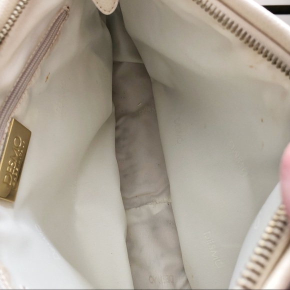 Vintage Italian 70s Navy Leather Handbag - Picture 7 of 7